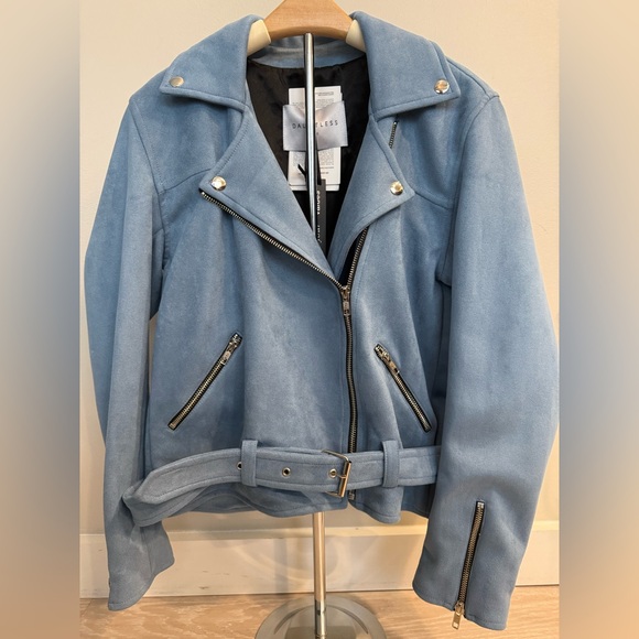 Dauntless NYC Jackets & Blazers - Dauntless Blue Vegan Leather Jacket
